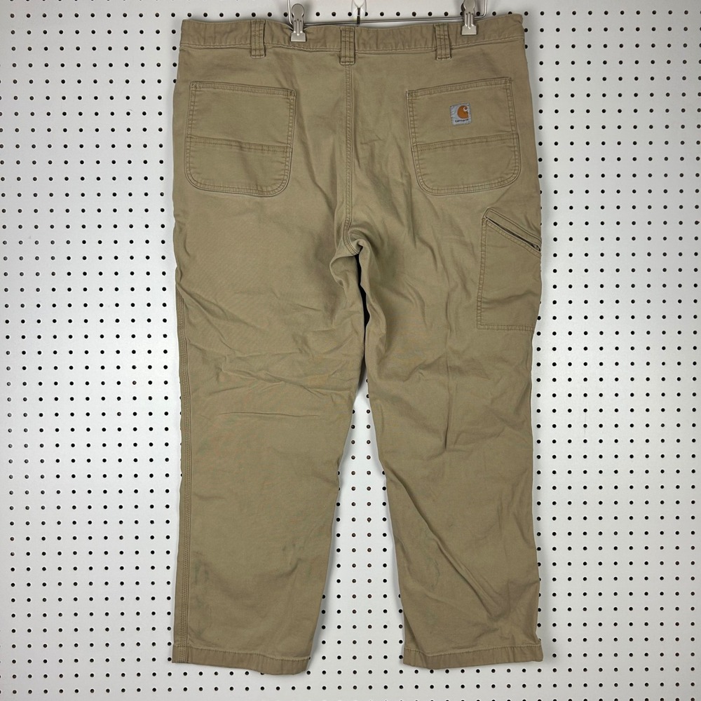 Carhartt Rugged Flex Relaxed Fit Canvas Work Pant 42x30 Mens‎ Khaki Tan 102291